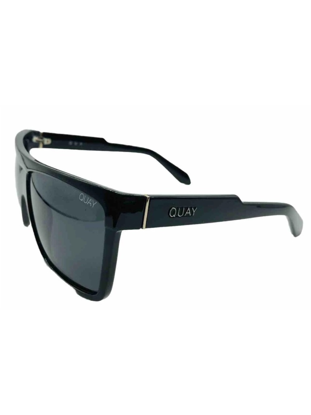 Quay Australia Barnun Polarized Square Sunglasses Lens Black Oversized - Picture 2 of 4